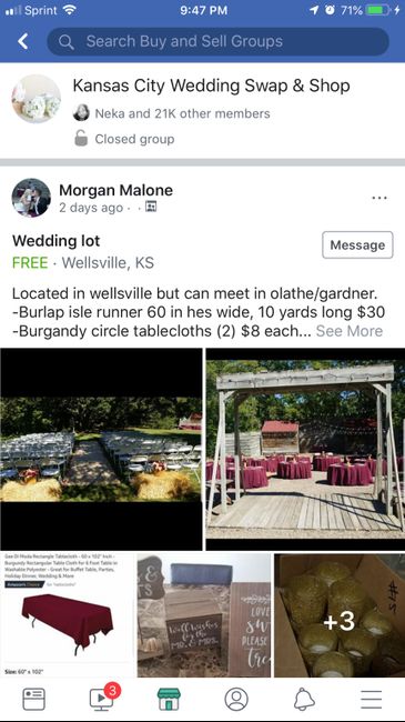 Facebook Wedding Swap/shop 1