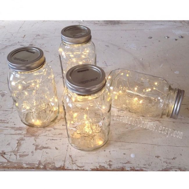 fairy lights mason jars