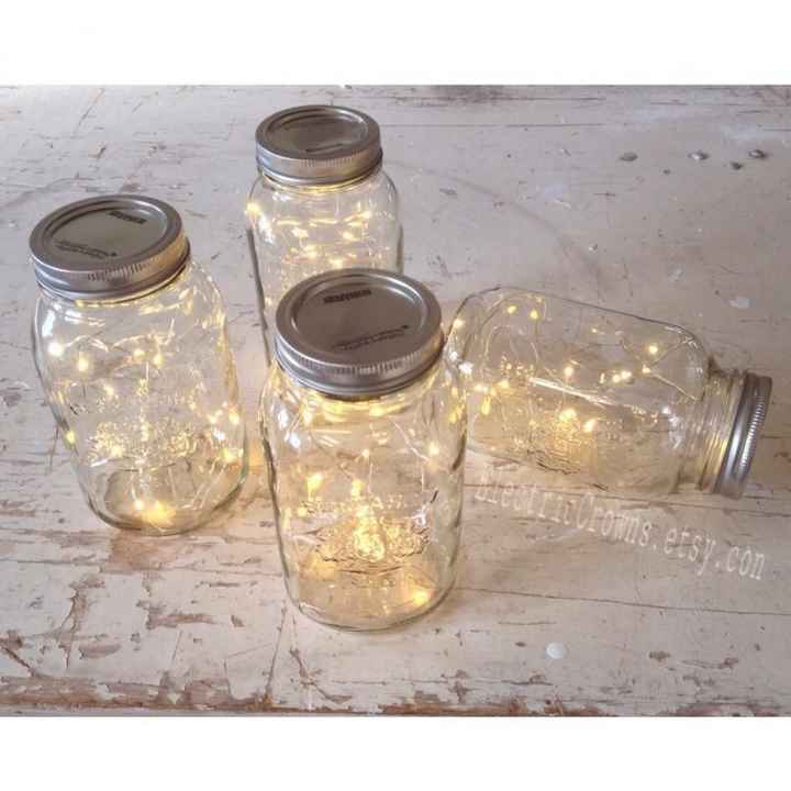 fairy lights mason jars