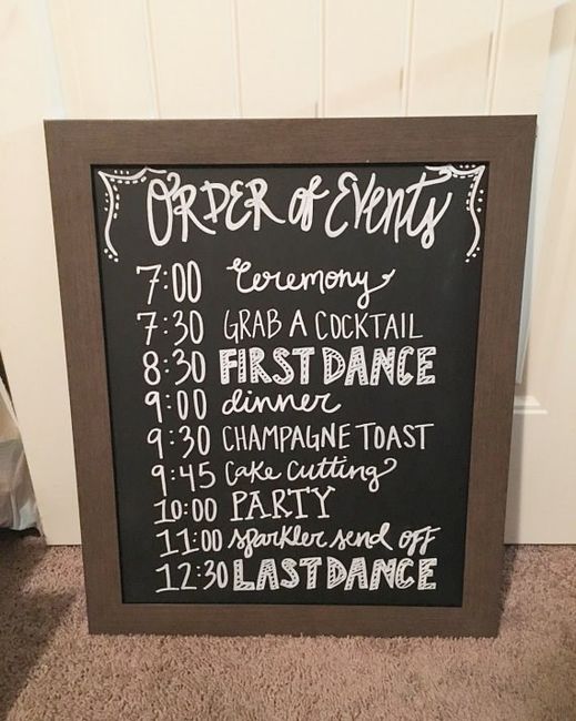 order of events
