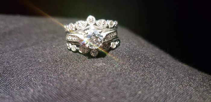 Just got my wedding band! Show yours off ladies! - 2