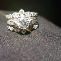 Just got my wedding band! Show yours off ladies! - 2