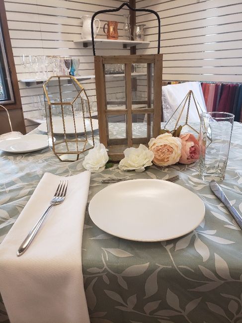 Reception linens and centerpieces 1