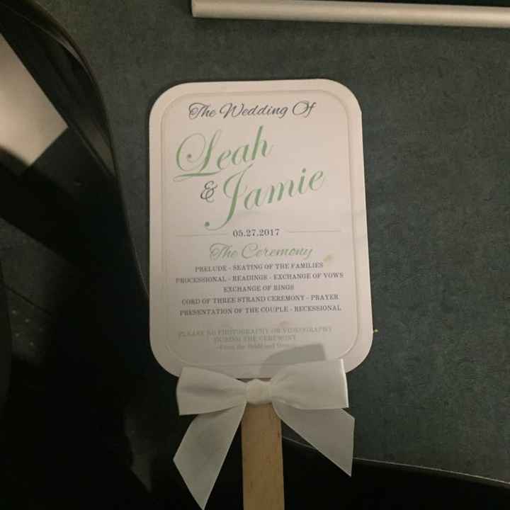 DIY Wedding Program Fans