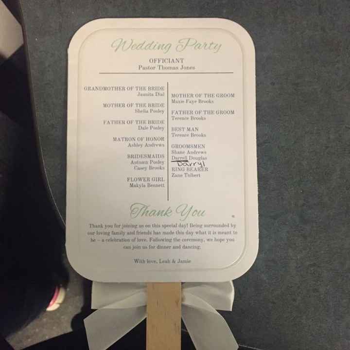 DIY Wedding Program Fans