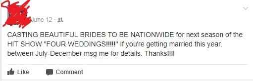 TLC Four Weddings Contacted Me?