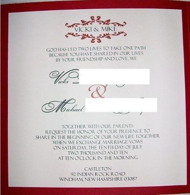 Give me YOUR OPINION.. on my wedding invitation wording