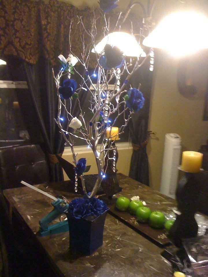 royal blue quinceanera decorations