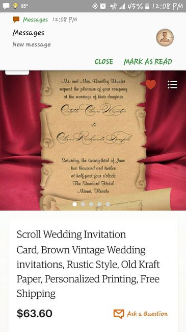 Wedding invitations