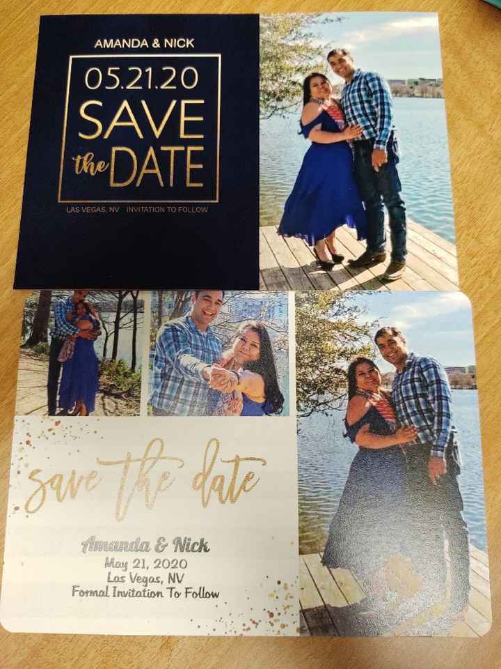 Save the date card isn't familiar to my friend and family - 1