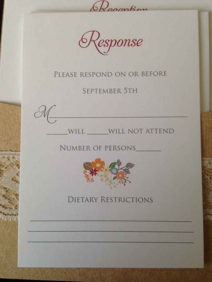 RSVP Wording