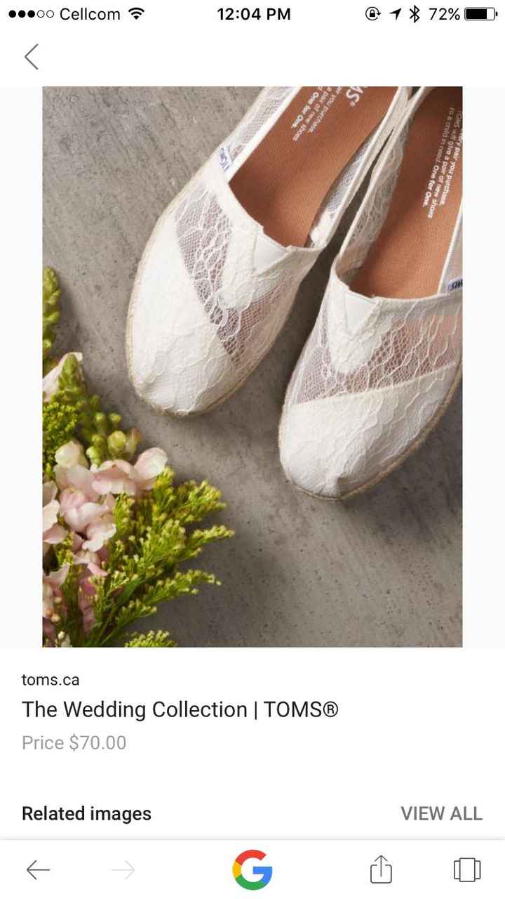 Are Toms shoes cliche to get married in Weddings Wedding