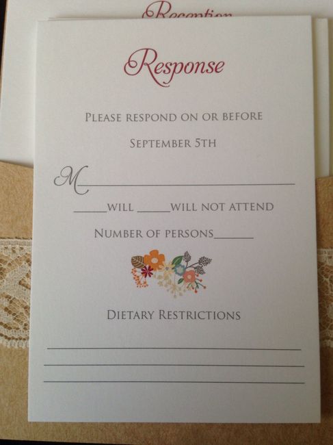 RSVP Wording