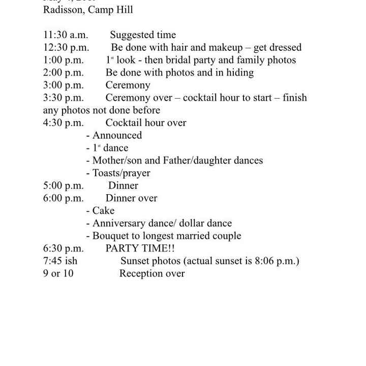  Order of Events - 1