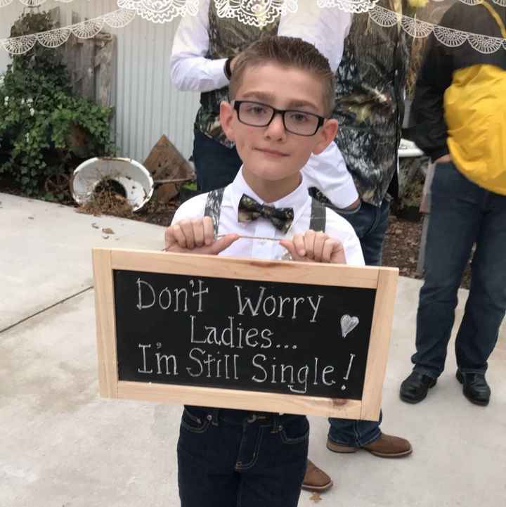 To have my 11 old son walk down the aisle