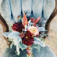 Dusty Blue and Burnt Orange - 1