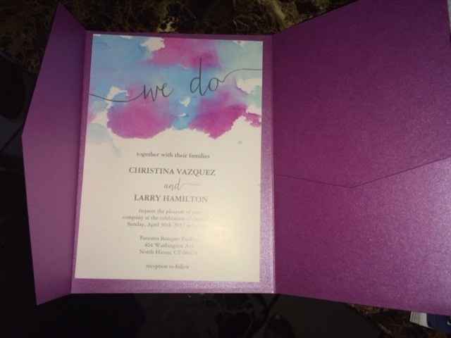 Got the invitations in the mail