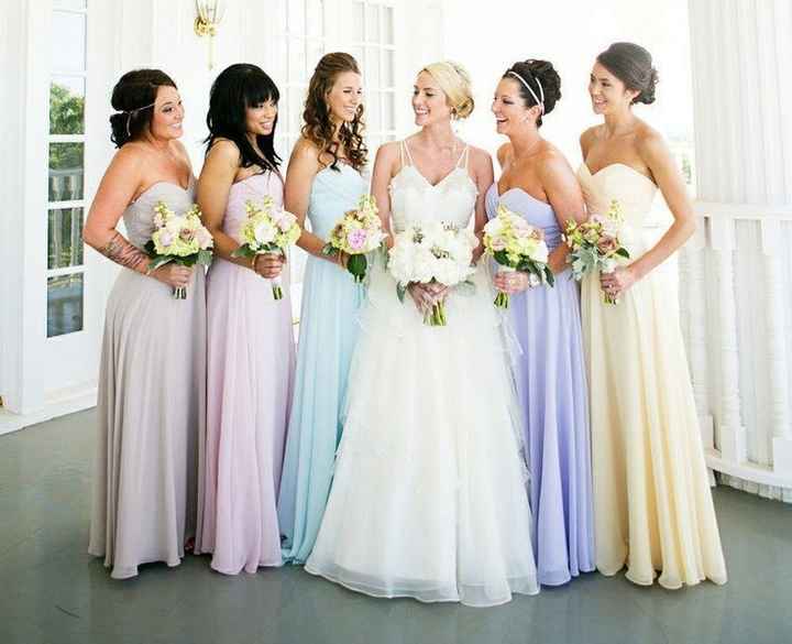 Bridesmaids dresses mix match HELP