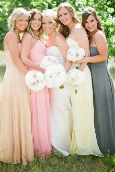 Bridesmaids dresses mix match HELP