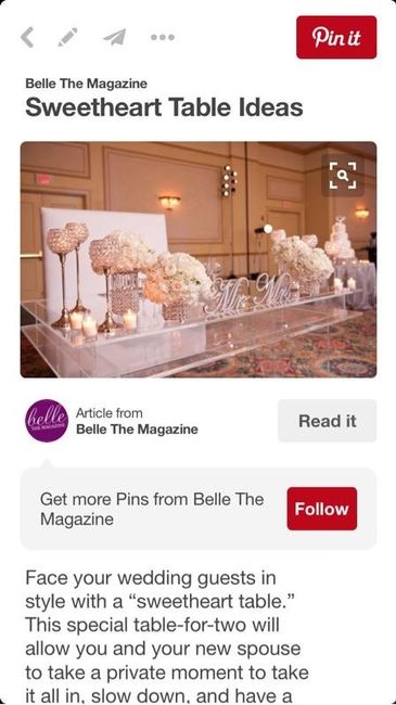 Sweetheart Table