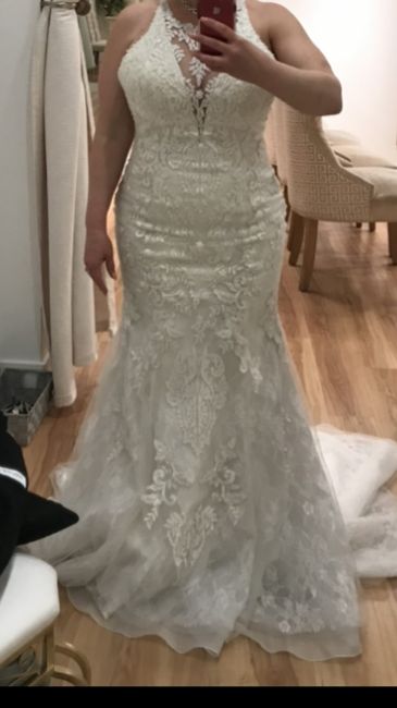 Silver shoes with ivory dress - 1