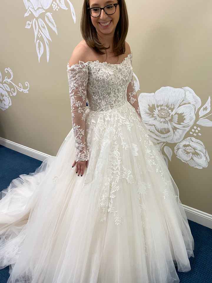 Long sleeve wedding dress - 1