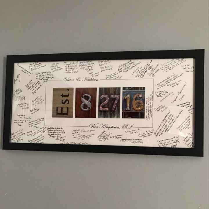 Alternative guest book looks amazing!