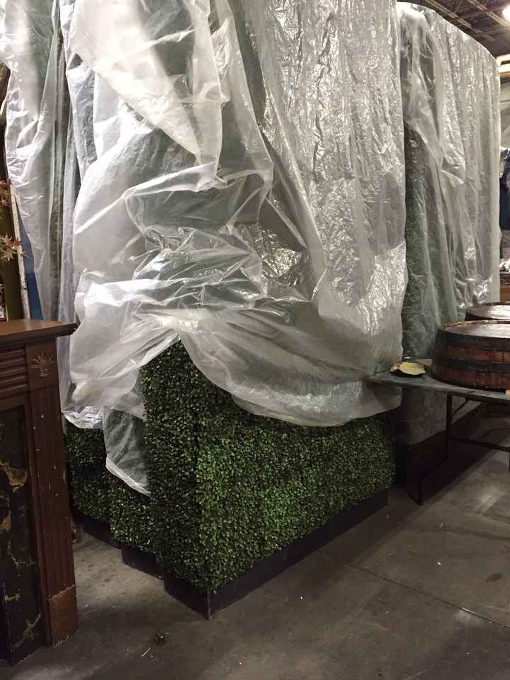 Outdoor ceremony long walk from building