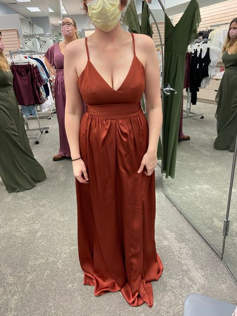 Burnt orange bridesmaid dresses 1