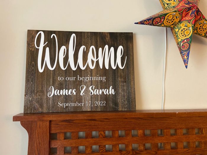 Welcome sign size 1