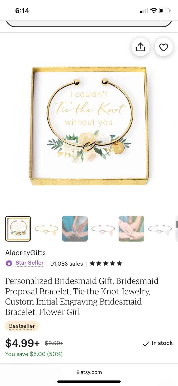 What are you getting your bridal party? - 1