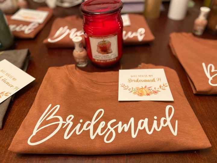 What are you getting your bridal party? - 1
