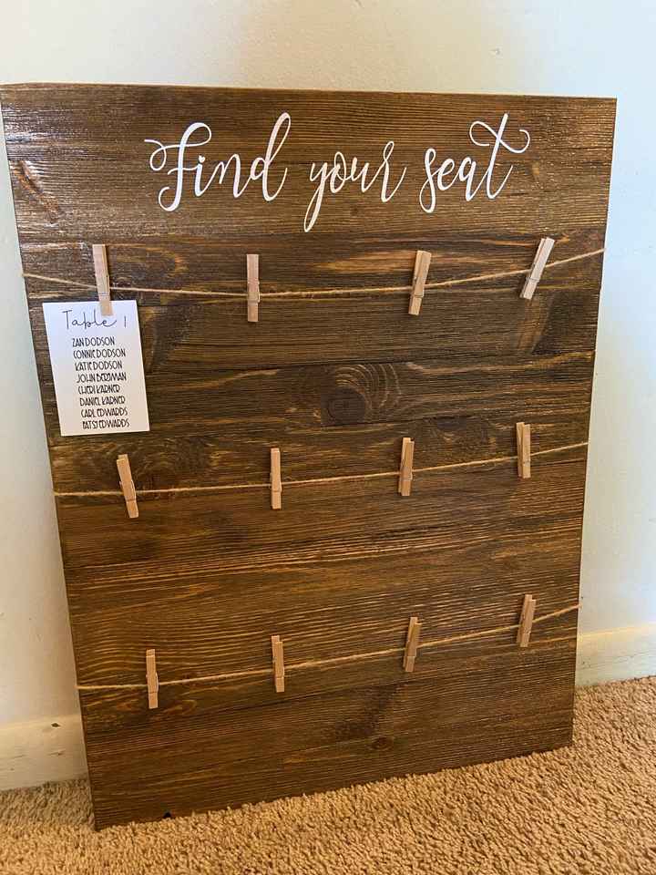 Where to buy seating chart "backing"??? - 1