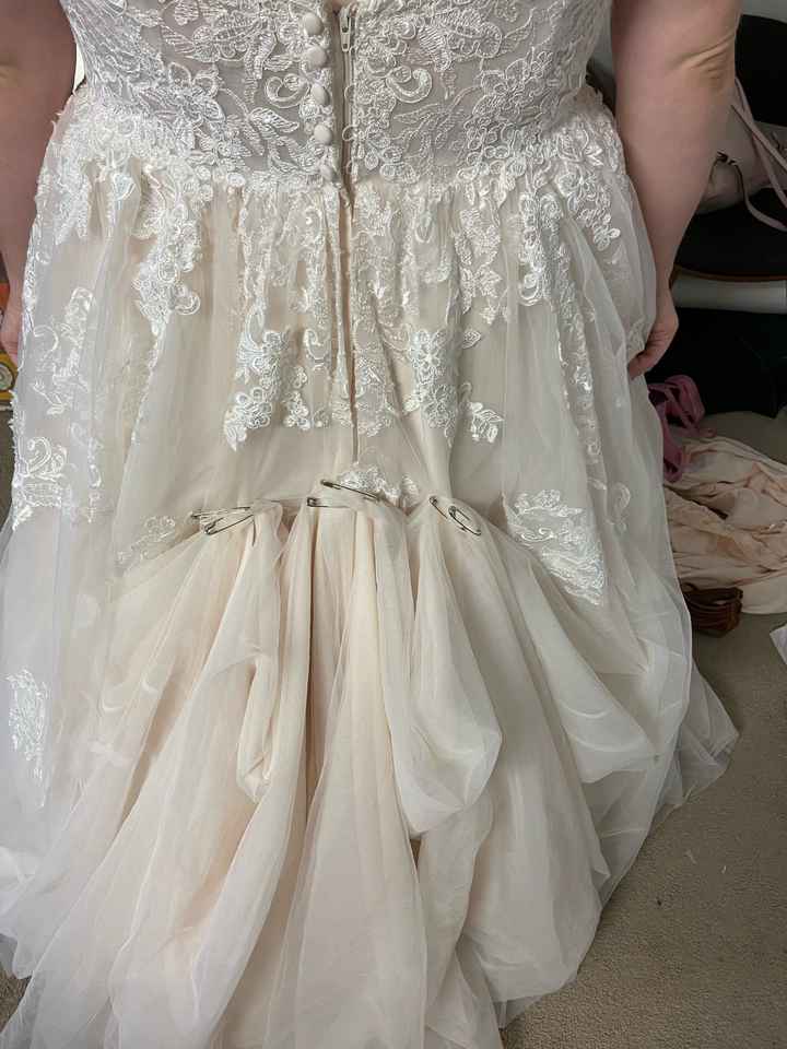 Can i see a picture of your dress bustled? - 1