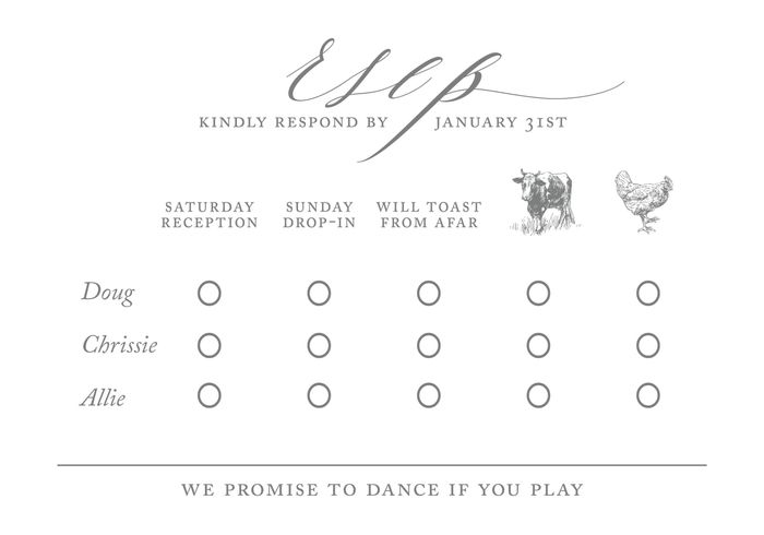 Show me your RSVP cards!