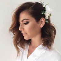 Short bob wedding hair - 1