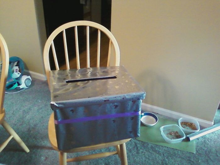 Made our own card box