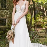 What earrings would go best with this wedding dress? - 1