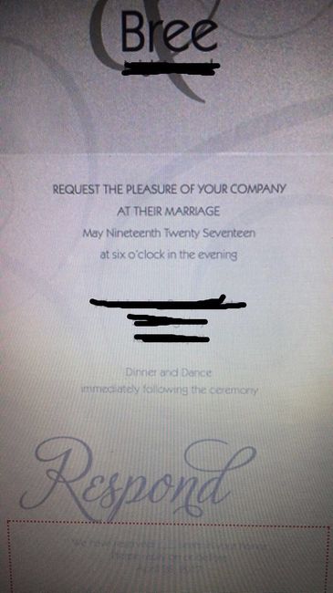 Formal invitations