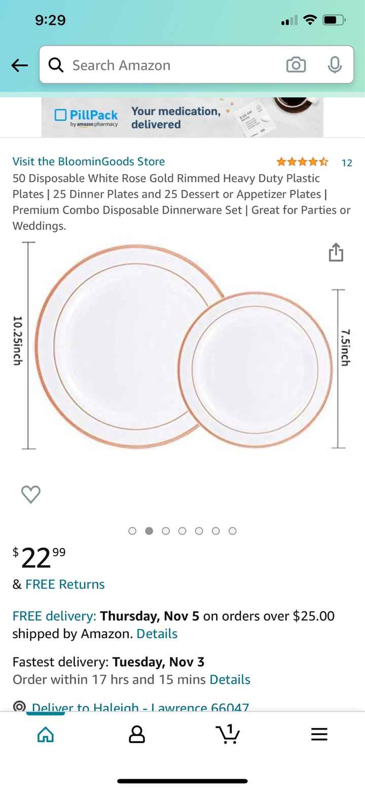 Plastic disposable plates? - 1