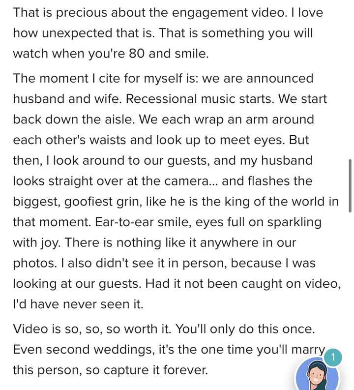 Is it worth it to have a videographer? 2