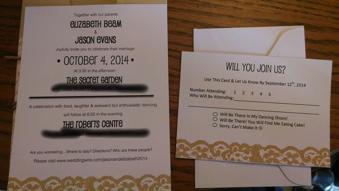 Finally DIY invitations done and mailed!