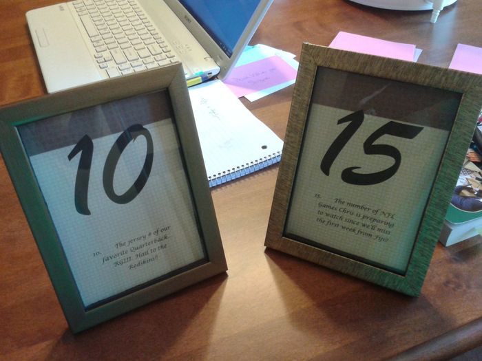 Table numbers... We can't decide