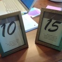 Table numbers... We can't decide