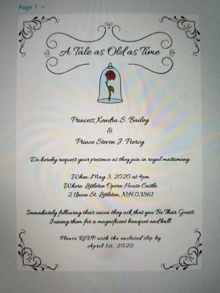 First draft invitations yay!!! - 1