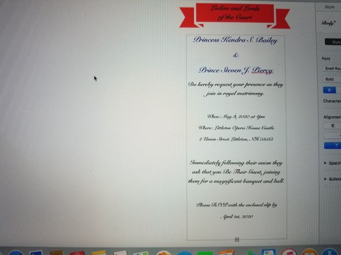 First draft invitations yay!!! - 2