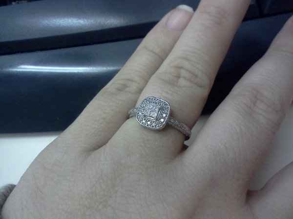 I'd love to see everyone's engagment rings.