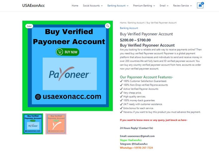 Buy Verified Payoneer Account