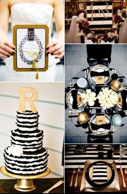 Black, Ivory and Gold Decor or..