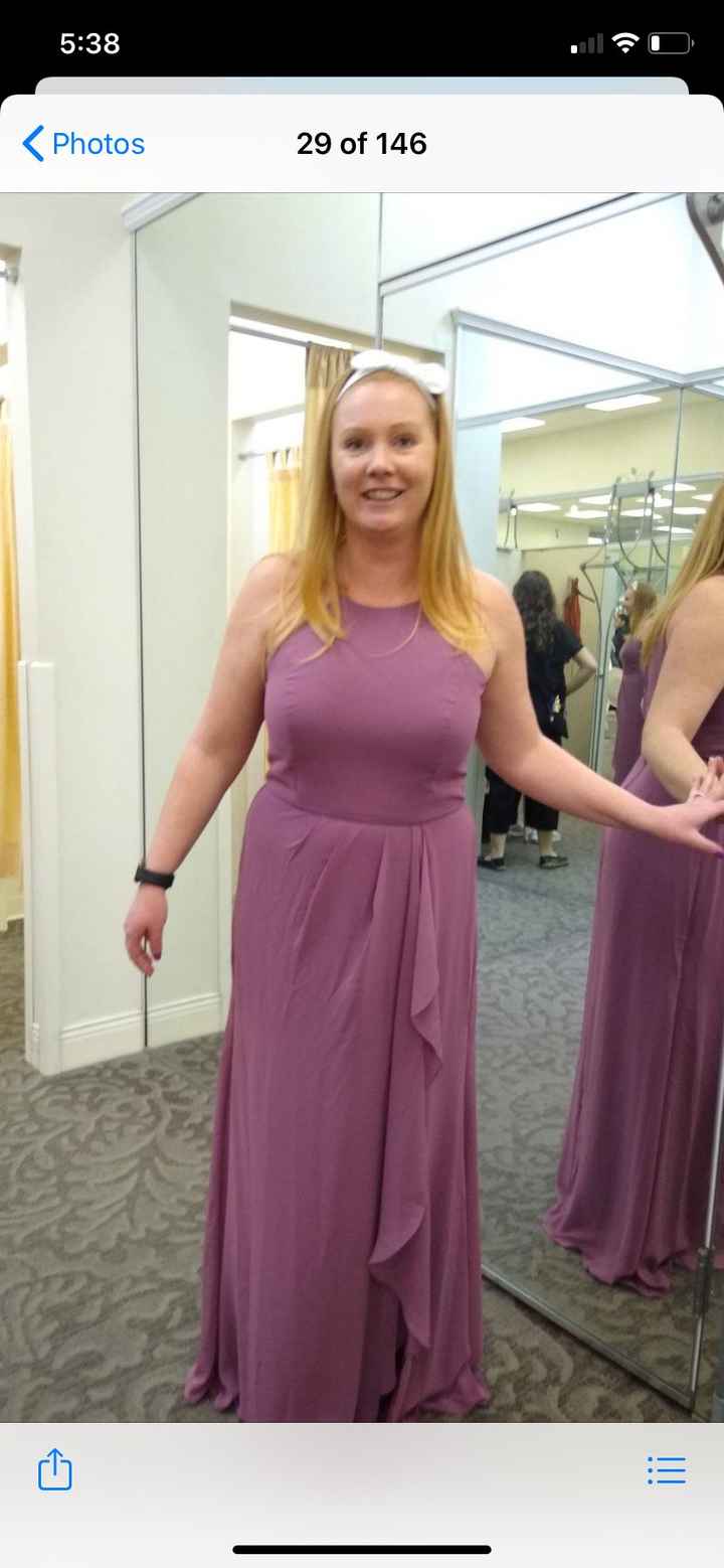 Is anyone else struggling with bridesmaid dresses looking different colors? - 1